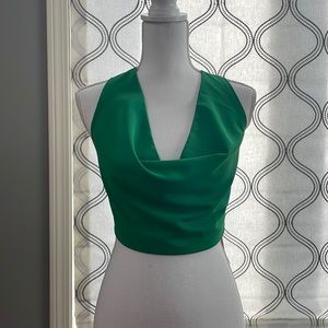 DRAPED TIE BACK HALTER TOP